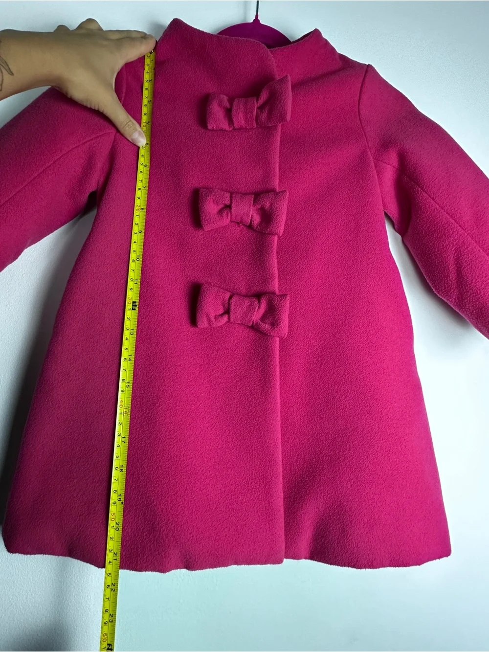 American Widgeon Girls Size 4 Hot Pink Bow Coat Quilted Lined Dressy Jacket